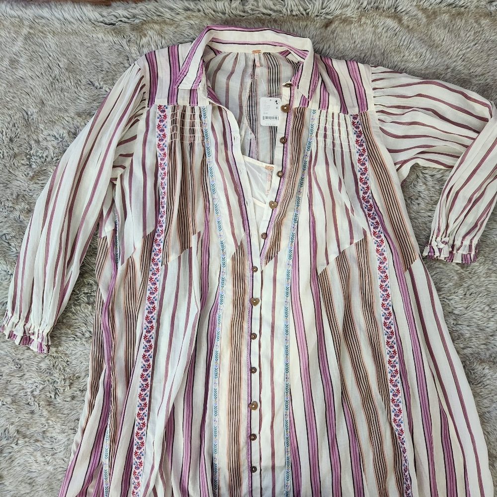Free People Sweet Dreams Maxi Dress In Ivory Tea Combo Women's‎ Size XS/S - Picture 8 of 16